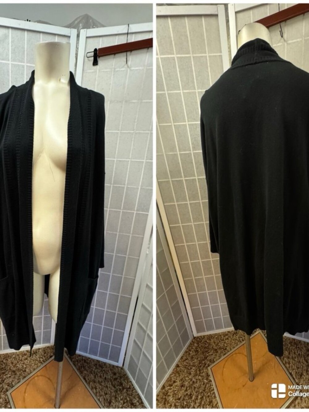 Isaac Mizrahi, Woman,Casual Coat Cover,Black,Sz L,Cotton-Viscose,Long Sleeve.!